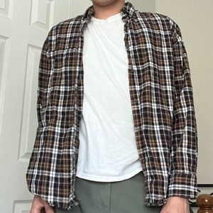 Brown flannel shirt
